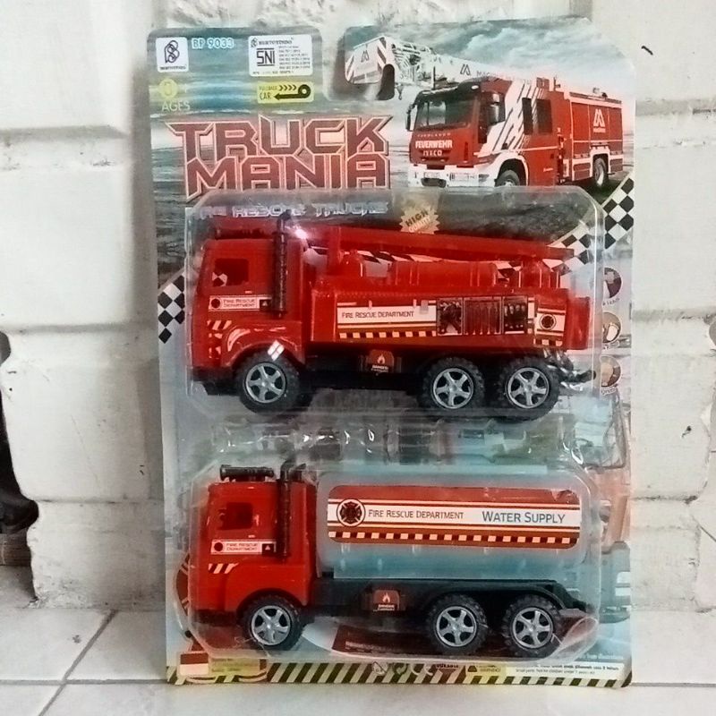 BP9033 - Mainan Truk PMK Pemadam Kebakaran isi 2 PC BP 9033