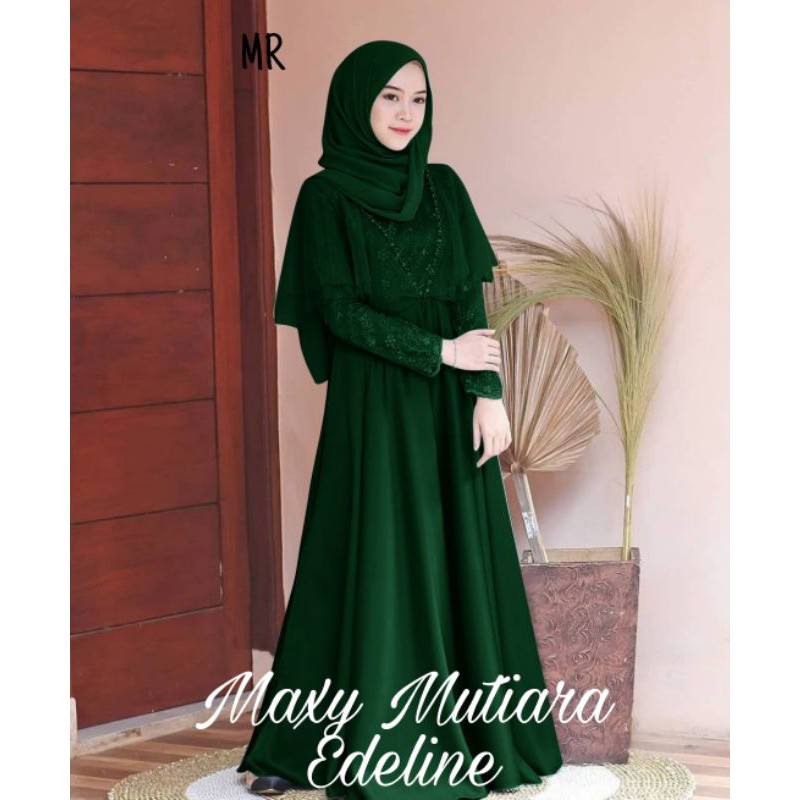 ciayo - MAXY EDELINE /   MAXY PEARL SAVORY GAMIS  DRESS MUSLIM MUTIARA