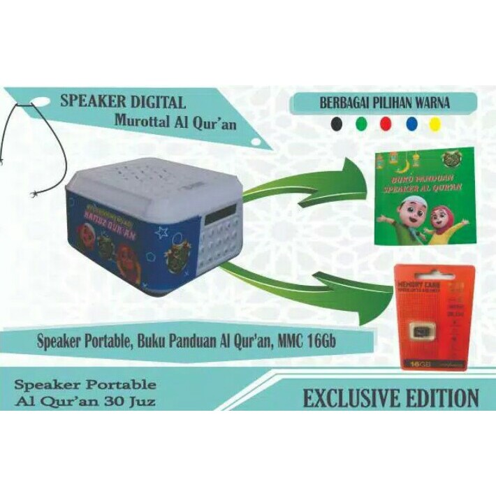 SPEAKER MUROTTAL ALQUR'AN SPEAKER HAFIDZ SPEAKER HAFID SPEAKER QURAN 16GB TERMURAH TERLENGKAP