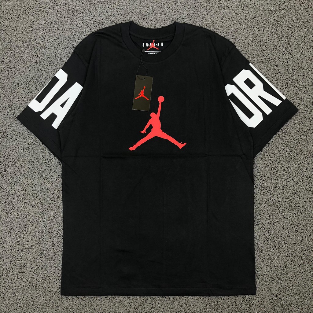 KAOS T-SHIRT NIKE AIR JORDAN SIDE ARMS JUMPMAN BLACK GENUINE MURAH