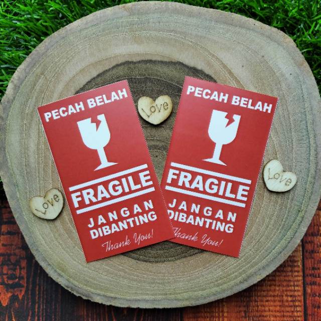 STIKER FRAGILE SATUAN