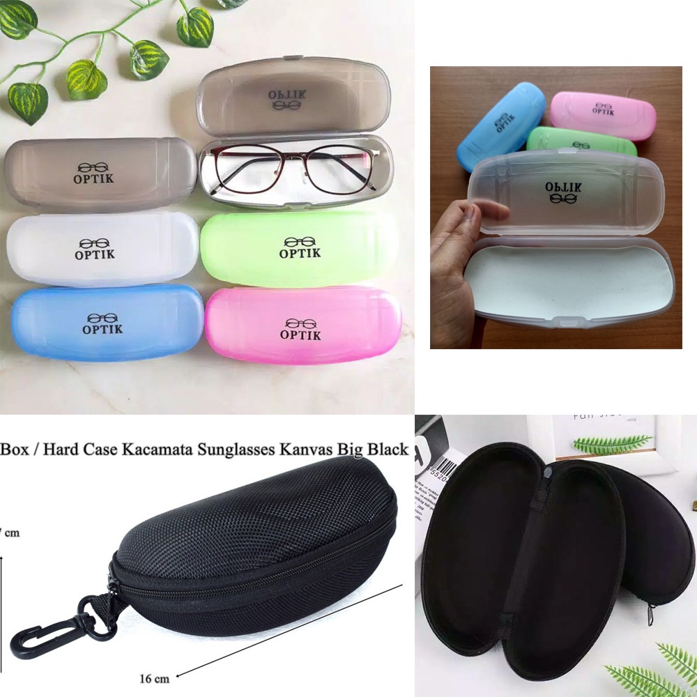 Box Kacamata / Tempat Kotak Kacamata Pastel - Box Kaca Mata Kanvas Hard Case Resleting