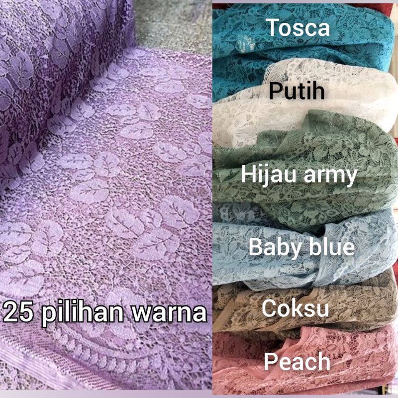 brukat daun,kain brukat meteran,bahan kebaya