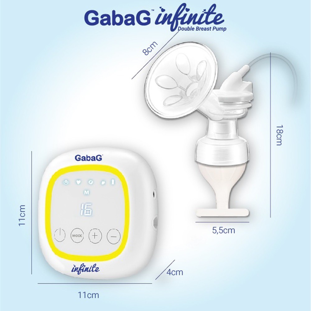 Gabag Pompa Asi DOUBLE ELECTRIC Breast Pump - Gabag Infinite Dobel Elektrik Breastpump Free Kolibri