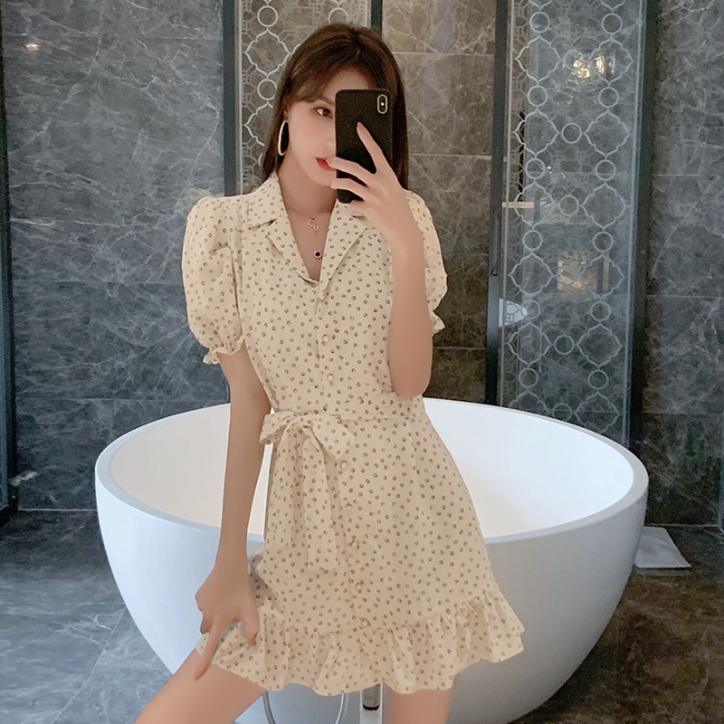 【Rozen】Korean Rachel Ribbon Mini Dress R101