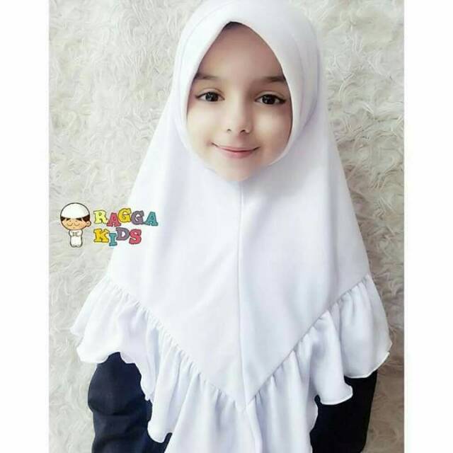 Jilbab Anak Khimar Aisyah Putih
