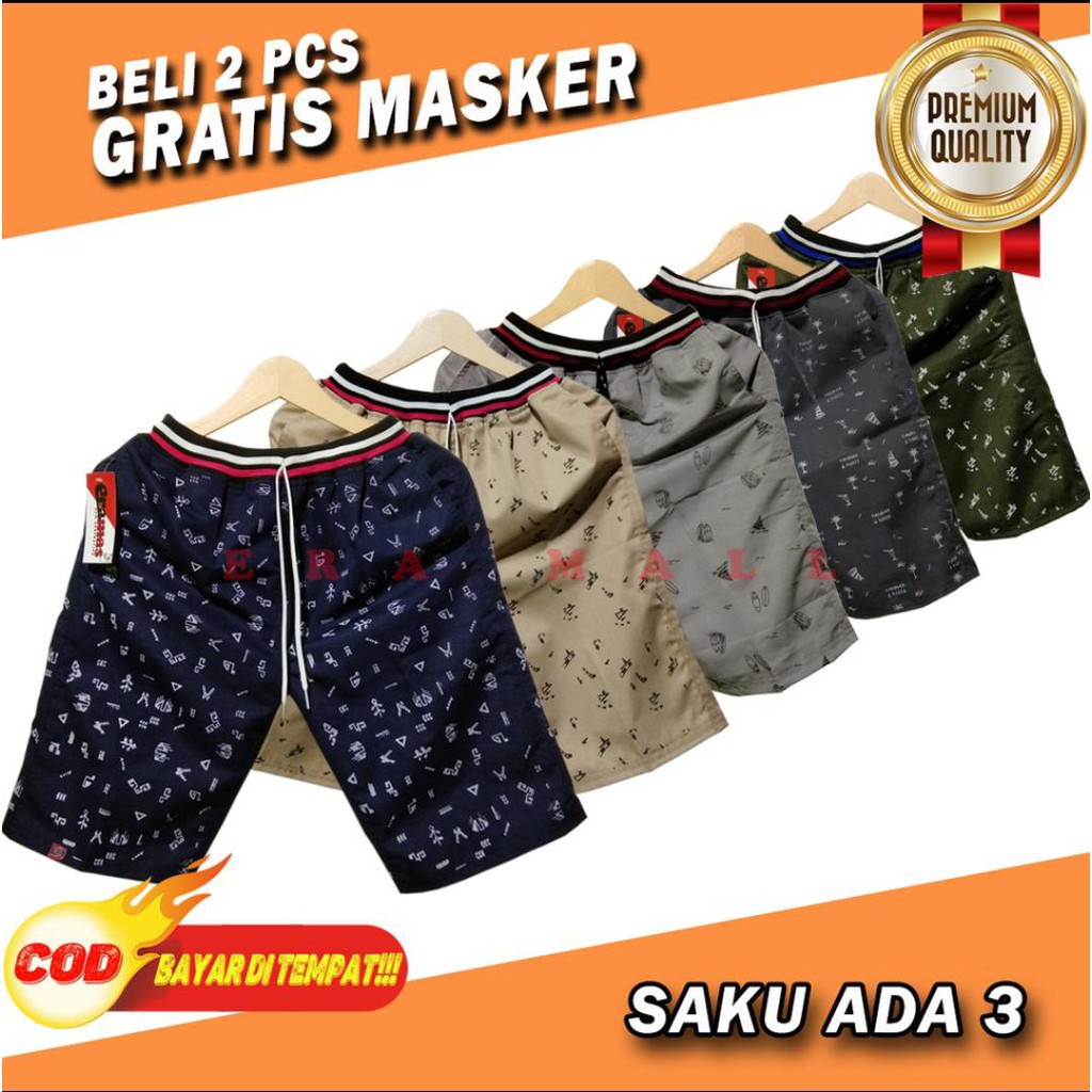 Celana Kolor Pendek  Motif / Celana Chino Pendek pria