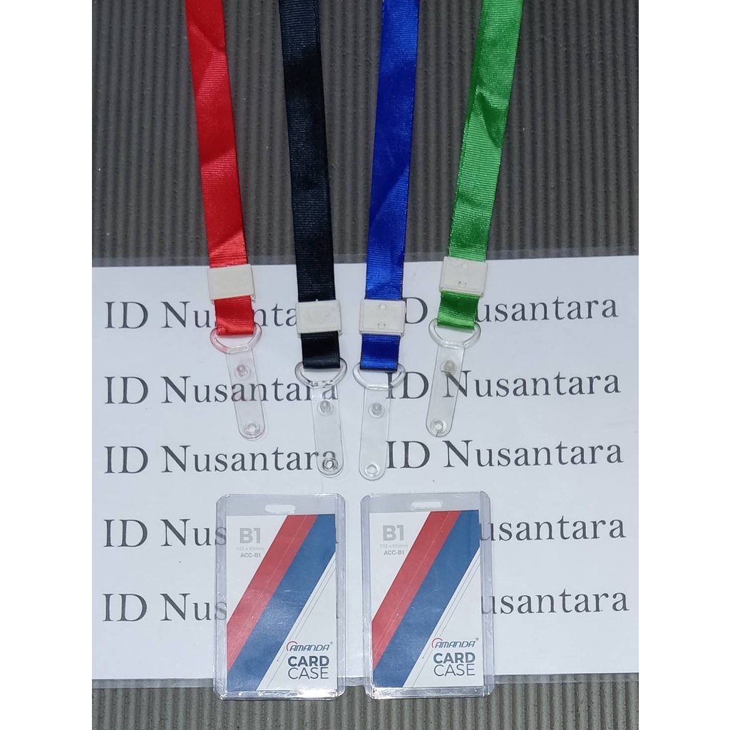 

Paket Tali 2 CM Kait Karet + ID Card Case B1