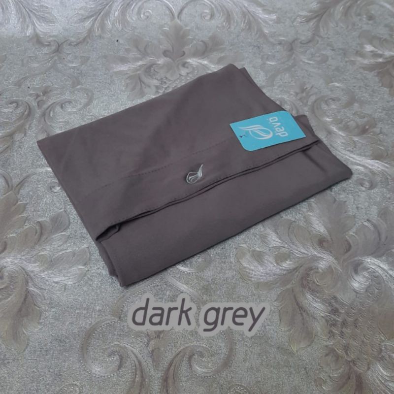 hijab instan bergo malay | jersey premium devo hijab-(Dark grey) (BM)