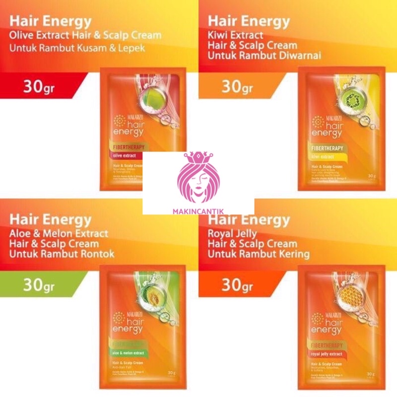 Makarizo Hair Energy Creambath/ Masker Rambut Sachet