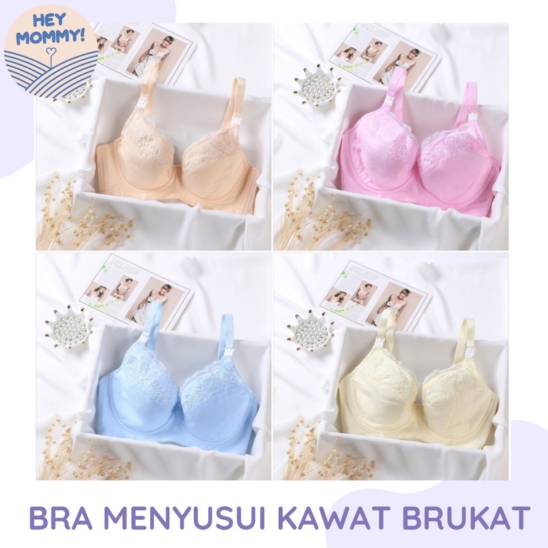 HEYMOMMY.ID - Bra Menyusui Kawat Brukat•|Bh menyusui maternity bra nursing bra