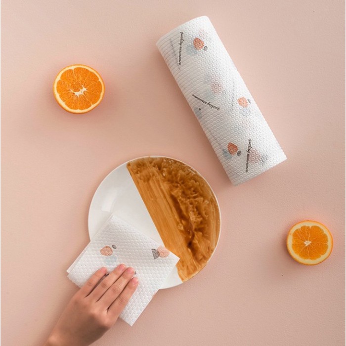 barokah gamis Kain Lap Pembersih Dapur Bisa Dicuci Tissue Roll Pulp+PP
