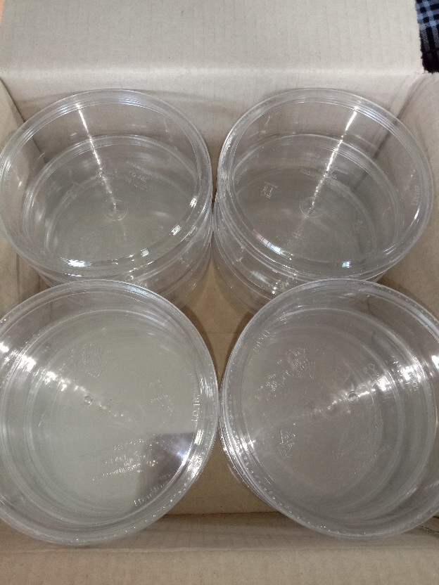 Per 12 Pcs Toples Kue Kering Bulat 1/4 Kg Ld0167 Stoples Plastik Mika Seperempat Delice Ld 0167