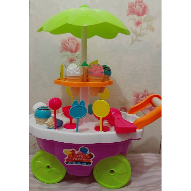 Mainan gerobak eskrim / masak2an dorongan escream