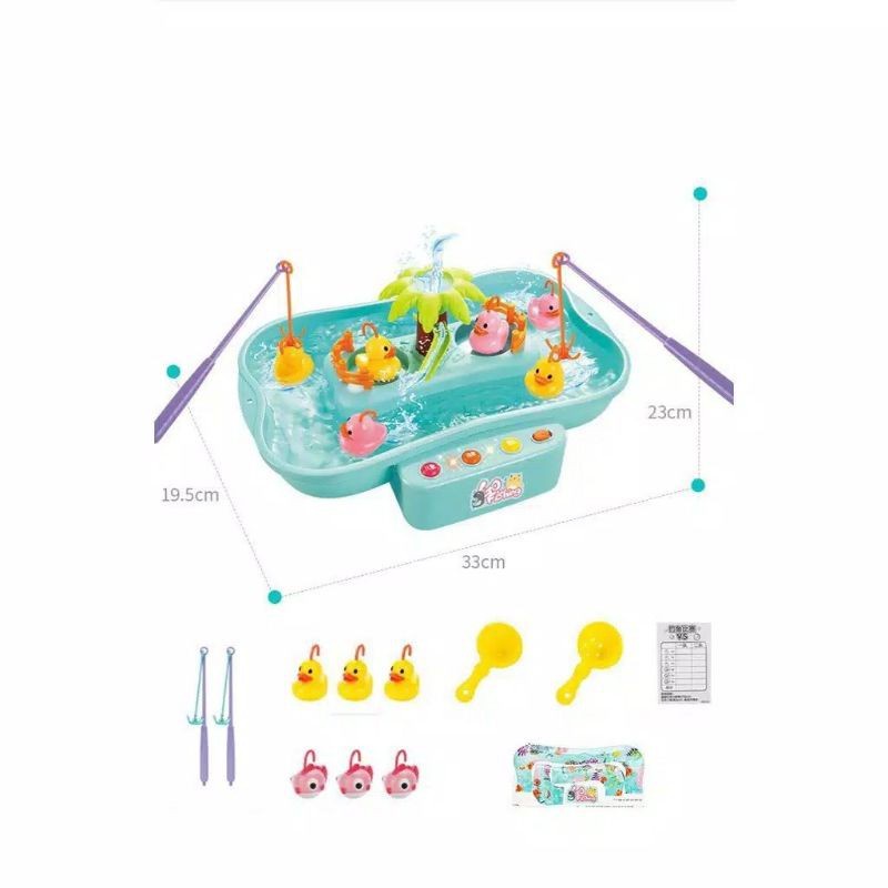 MOMBABY1 Kado mainan anak Pancingan ikan Ducklings / Mainan Anak Fishing game