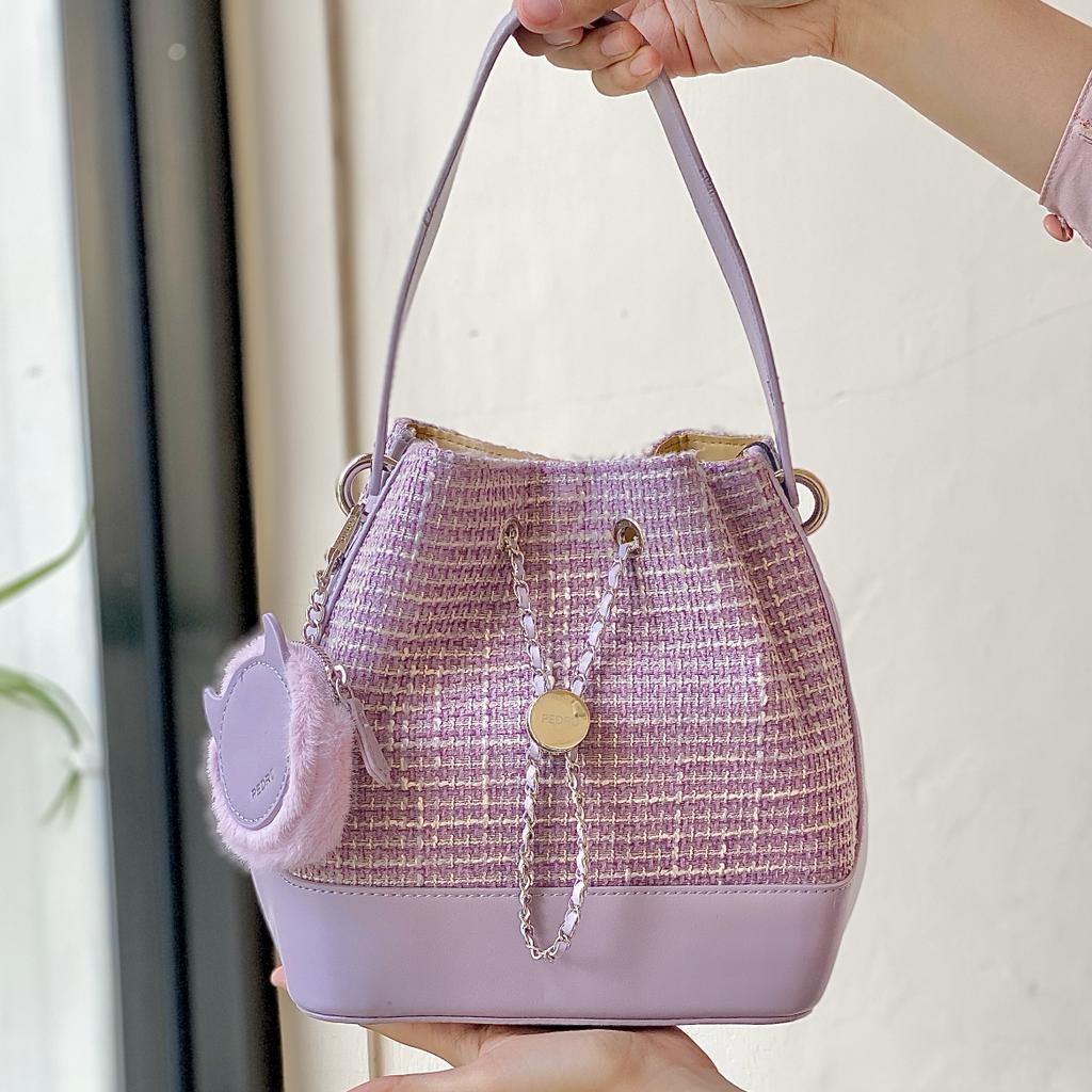 PDR TWEED BUCKET BAG