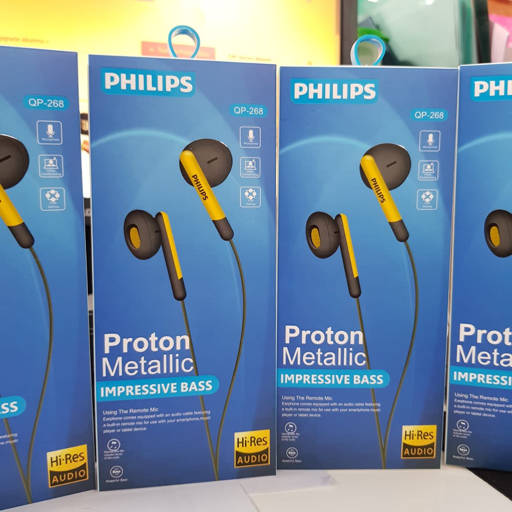 Handsfree Earphone Philips QP 268 Proton Metalic Impressive Bass [kk]