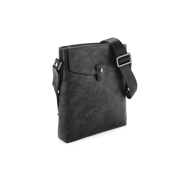 TAS SELEMPANG KULIT PRIA HUSH PUPPIES LEATHER SLING BAG ORIGINAL HITAM BLACK HM025