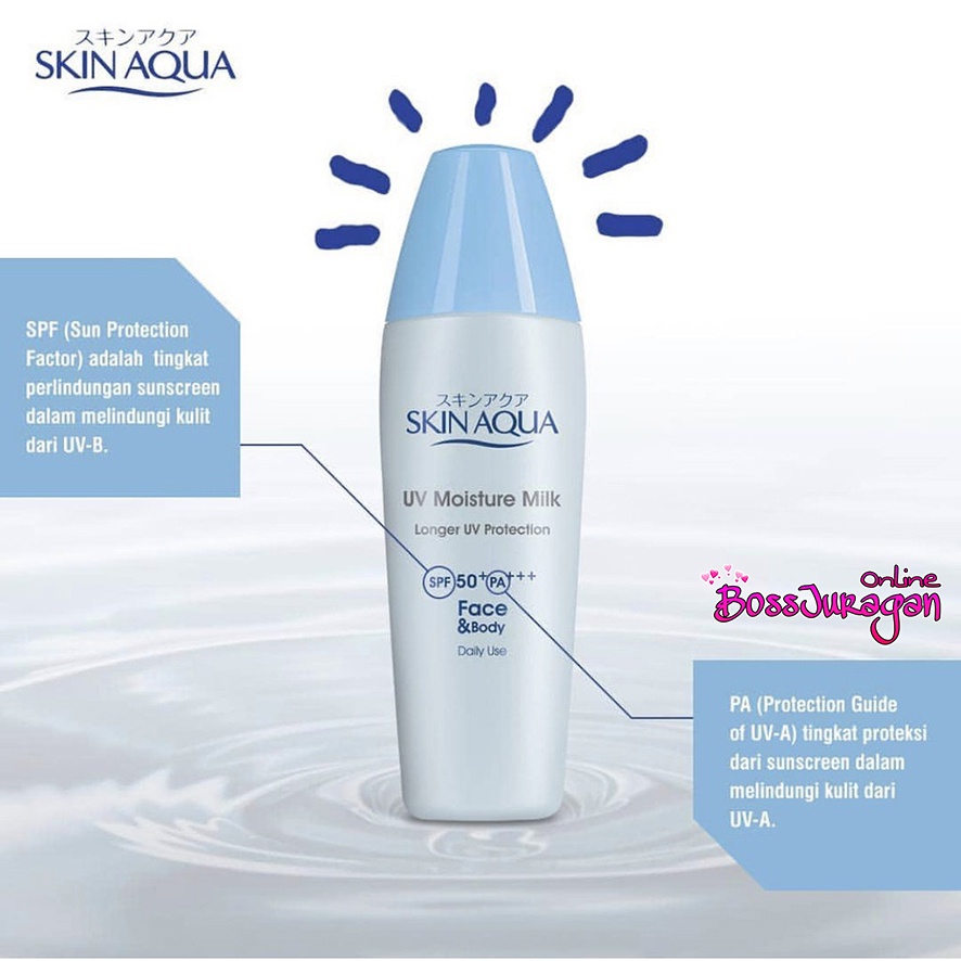 (BOSS) SKIN AQUA Sunscreen Series 40gr (Moisture Milk/ Moisture Gel/ Whitening Milk/ Mild Milk)