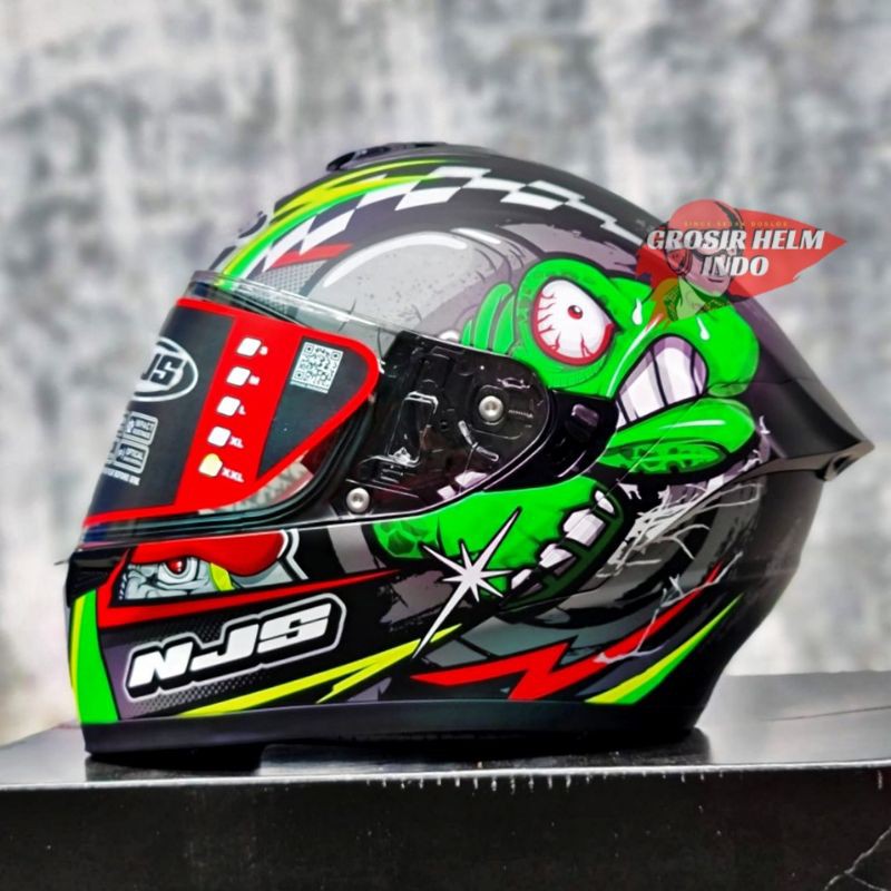 HELM NJS ZX1 ORIGINAL HELM FULLFACE NJS ZX 1 MONSTER FURION RUSH