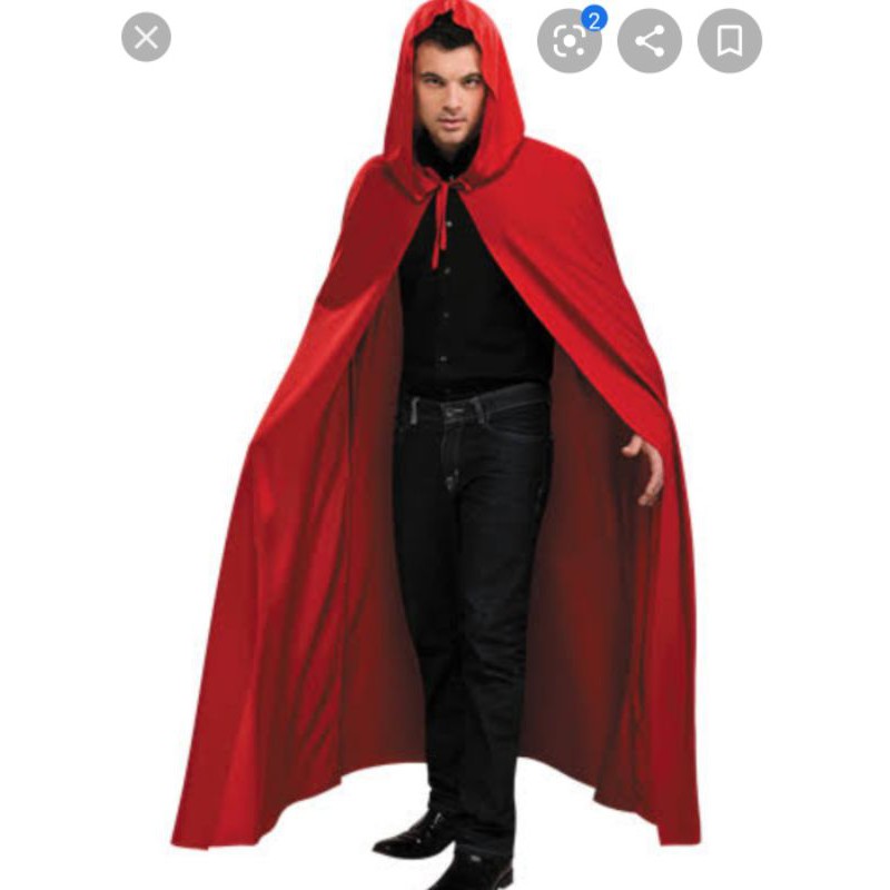 hoodie red riding jubah merah dewasa