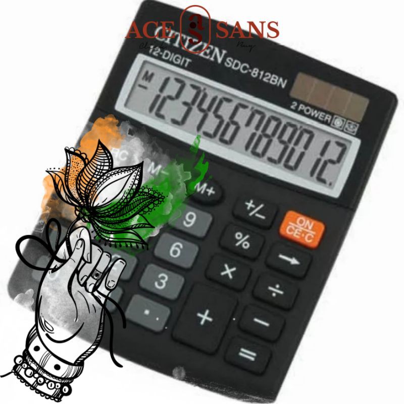 

Kalkulator Citizen Type CT812-BN I Calculator Citizen 12 Digit I Kalkulator Digital I Citizen