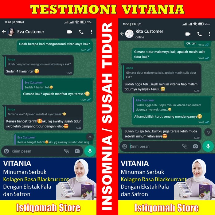 VITANIA Minuman Serbuk Kolagen Rasa Blackcurrant Dengan Ekstrak Pala dan Safron - Menutrisi Kulit Agar Lembab &amp; Kenyal, Mendukung Kekebalan Imun Di Tubuh,  Membantu Peredaran Darah,  Mengandung Sumber Antioksidan Kuat