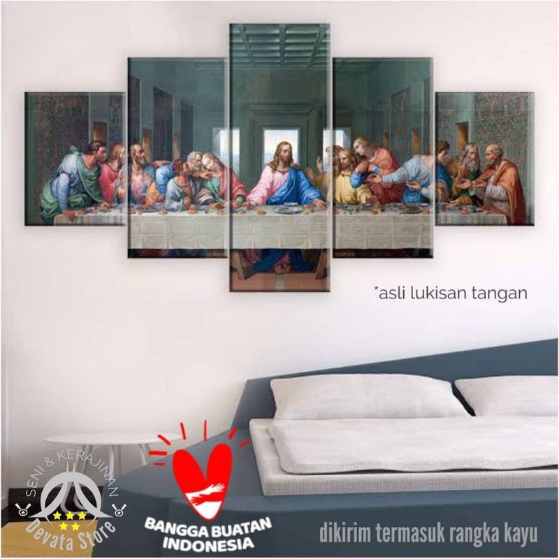 Jual HIASAN DINDING LUKISAN TANGAN ASLI PERJAMUAN MALAM TERAKHIR TUHAN ...