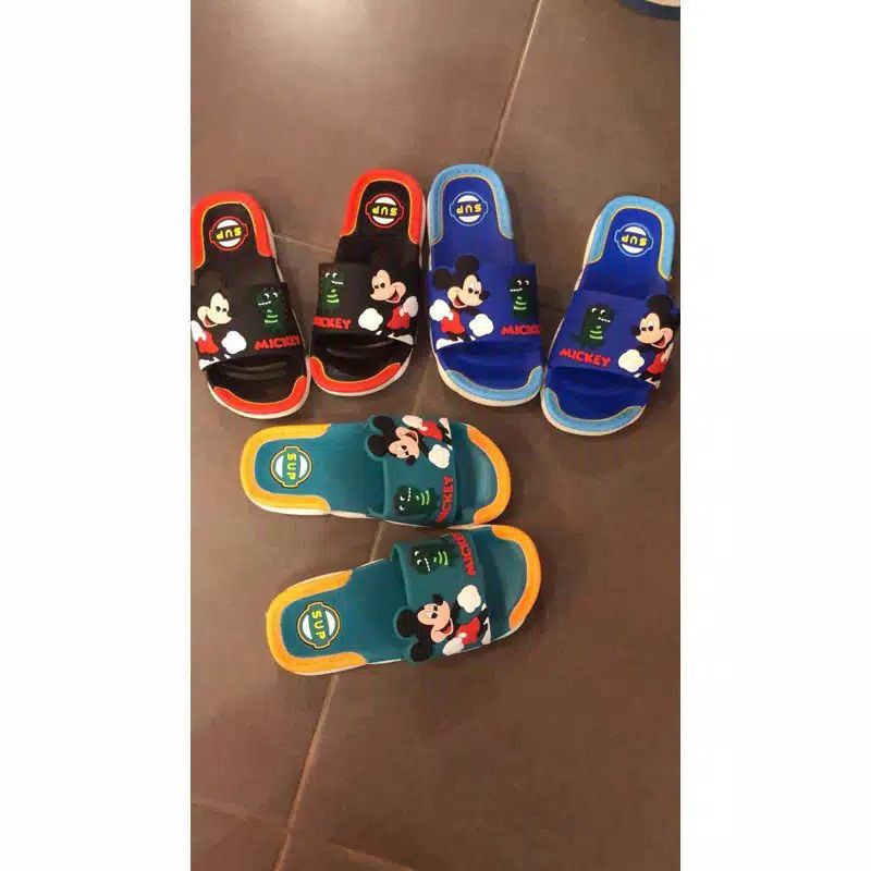 Sandal Selop Anak Karakter Mickey Mouse Disney / Slop Anak Mickey Mouse Impor