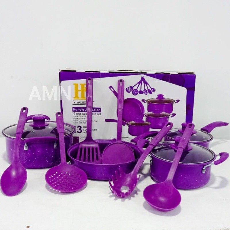 panci set marble murah || Panci set ungu