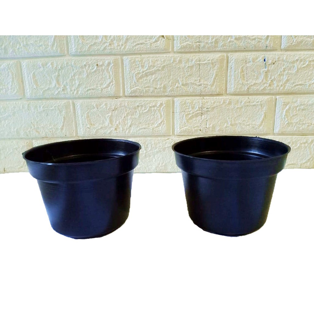 GROSIR POT BUNGA PLASTIK 15 CM HITAM / POT 15 CM HITAM