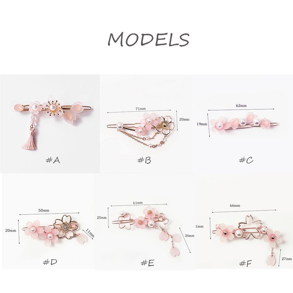 Agustina Hairclips Fashion Jepang Hadiah Kawaii Woman Sakura Flower