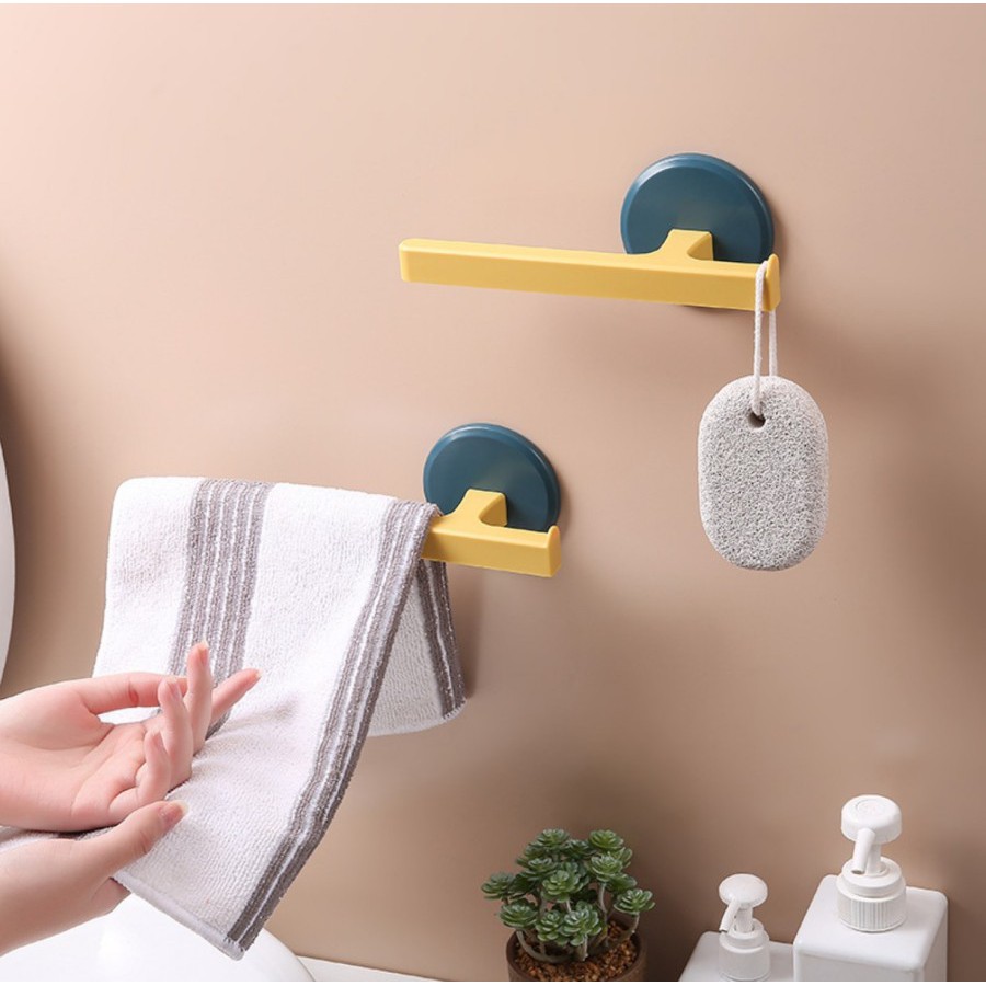 HOHA hook tempel hanger handuk simple warna nordic minimalis gantungan - Putih