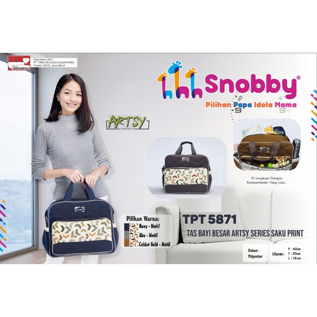 Snobby Tas Bayi Besar Saku Print Artsy Series - TPT 5871