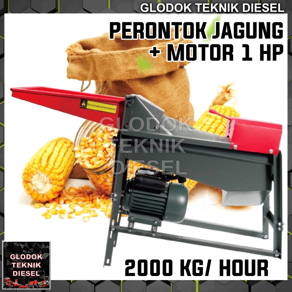 Jual Mesin Perontok Pemipil Jagung + Motor Dinamo Listrik 1 HP TERBAIK ...