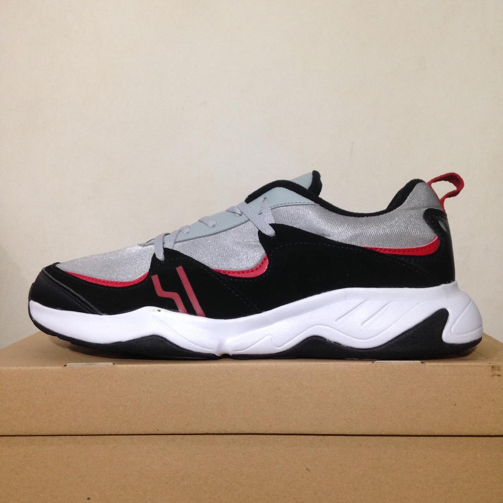 Sepatu Casual Piero Quatro Grey Black White P20615 Original BNIB