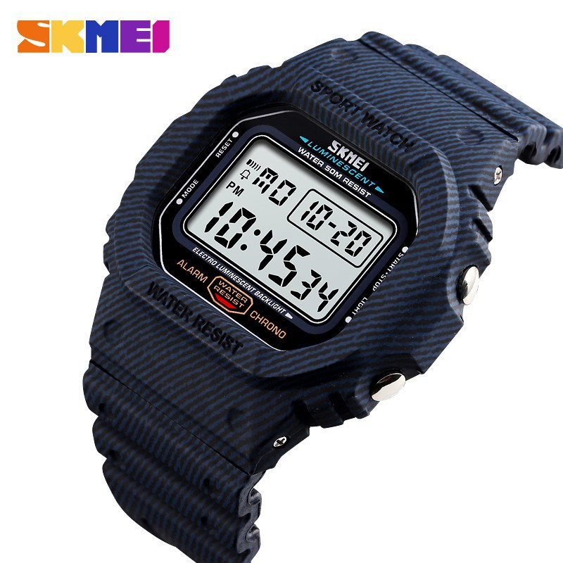 Jam Tangan Pria / SKMEI Digital 1471 DENIM SERIES Men / Jam Tangan Digital LED Original / SKMEI