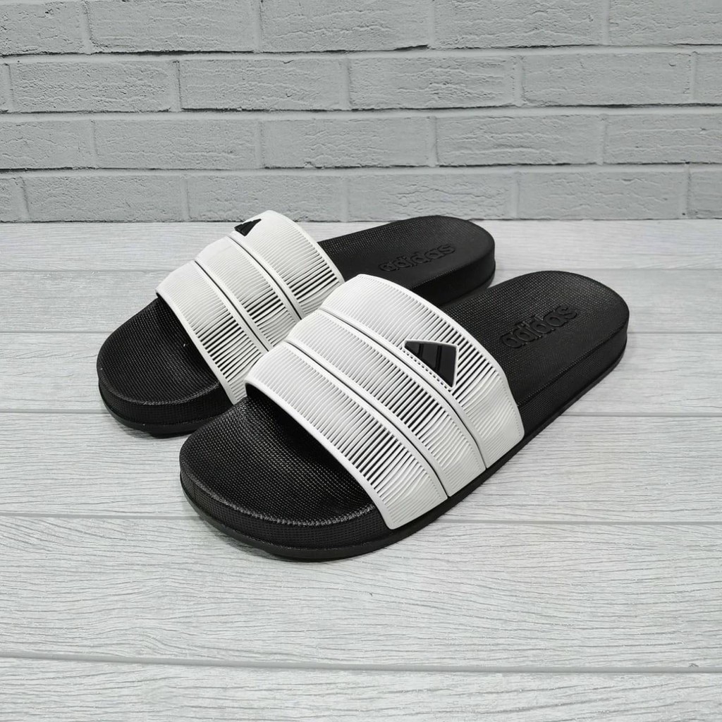 Sendal Slide Adidas Putih Hitam Pria dan Wanita