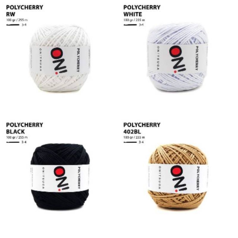 [100gr] polycherry onitsuga crochet yarn - benang rajut polycherry