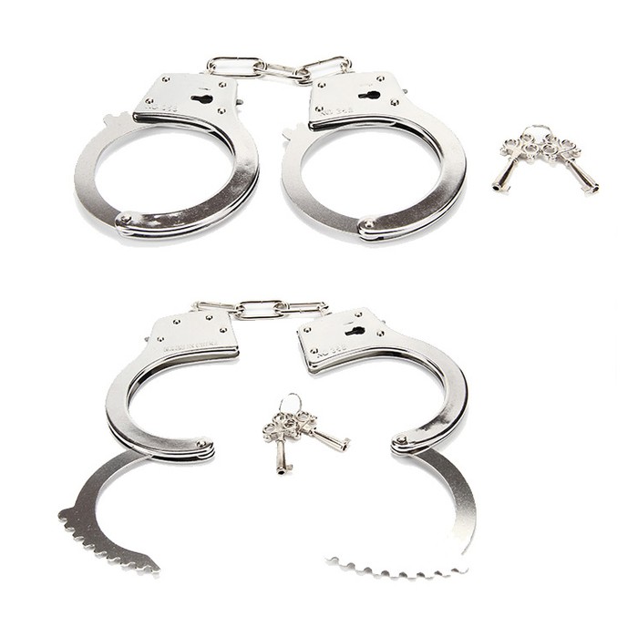 BORG borgol kunci mainan handcuff + key aksesoris cosplay polisi