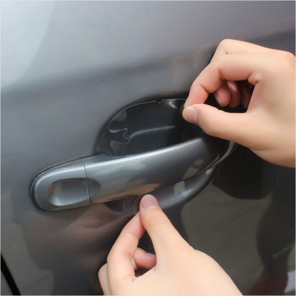 8pcs Handle Pintu Mobil Auto Universal Transparan Cover Pelindung Film