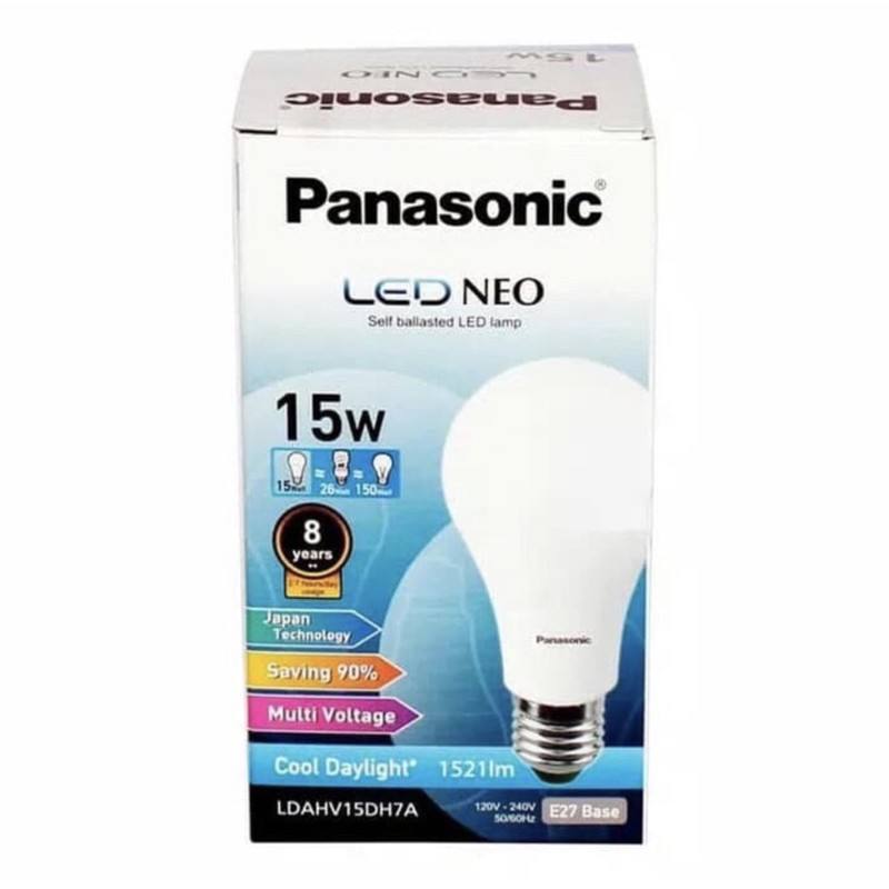 lampu led bulb neo panasonic 15w 15 watt 15watt bohlam lampu led 15w 15 watt panasonic