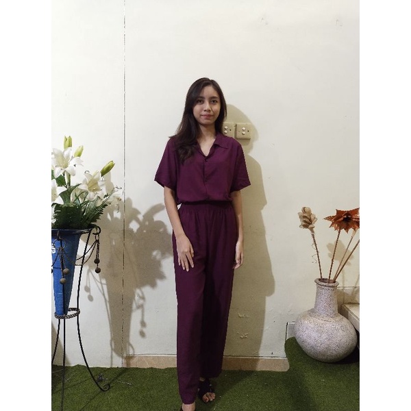 One Set Setelan Tie Dye Bali Kemeja Lengan Pendek - ONE SET Piyama Tie Dye Wanita & Pria GROSIR-GKS JinggaPolos