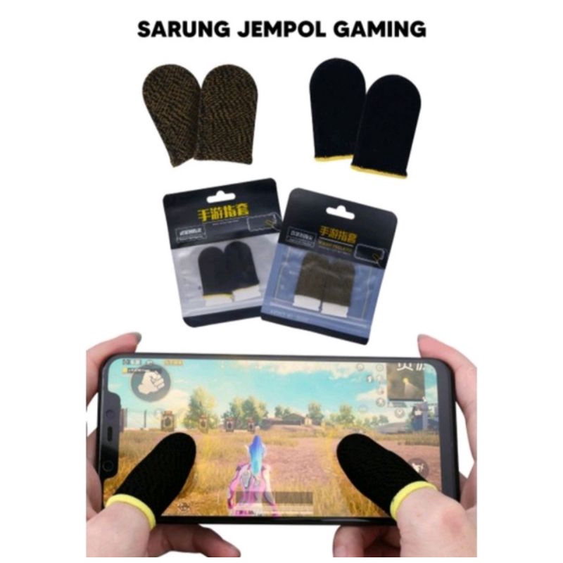 Sarung Tangan Jempol / Jari Game Gaming 1set isi 2 pcs Tebal Bahan Halus impor  Original