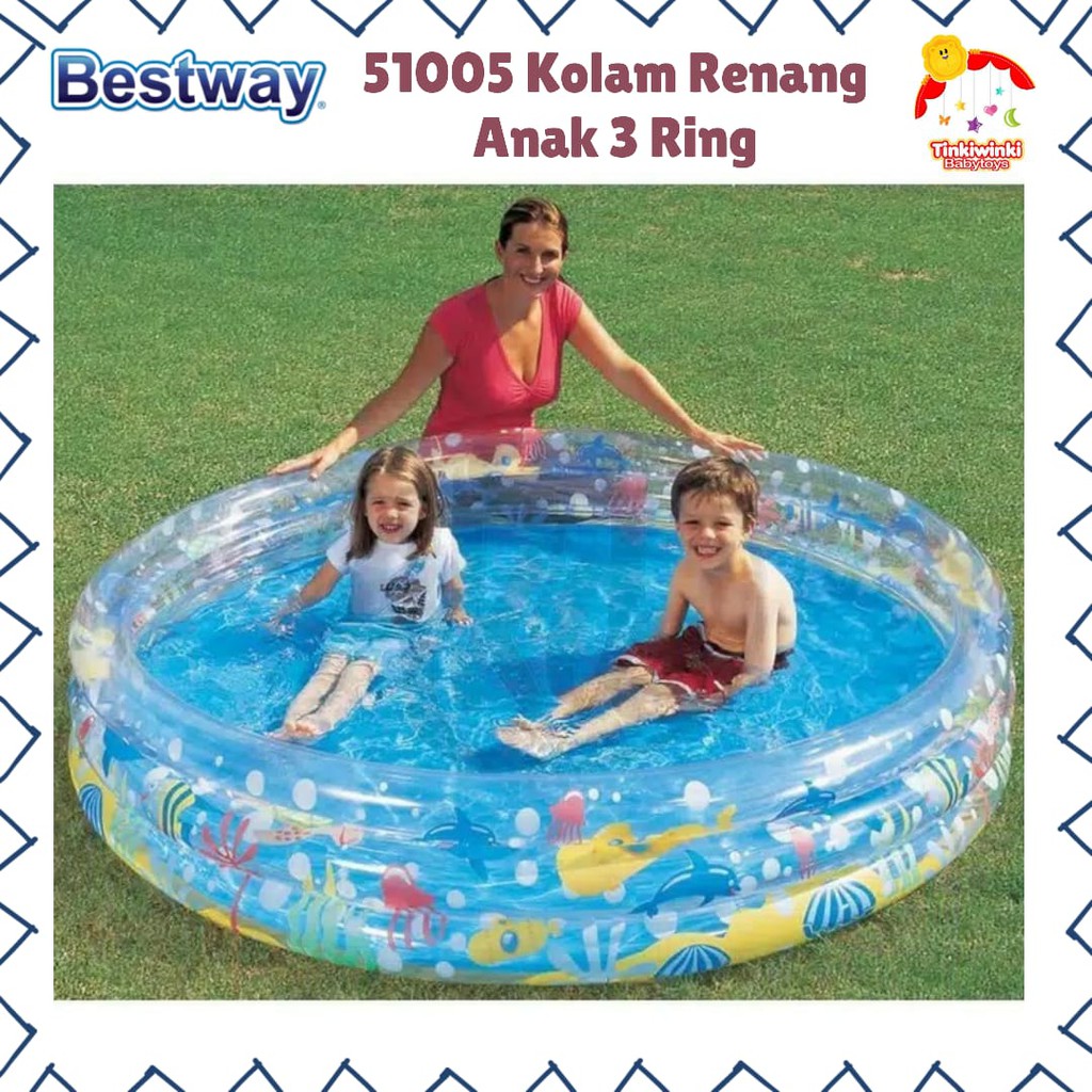 Bestway 51005 Kolam Renang Anak 3 Ring