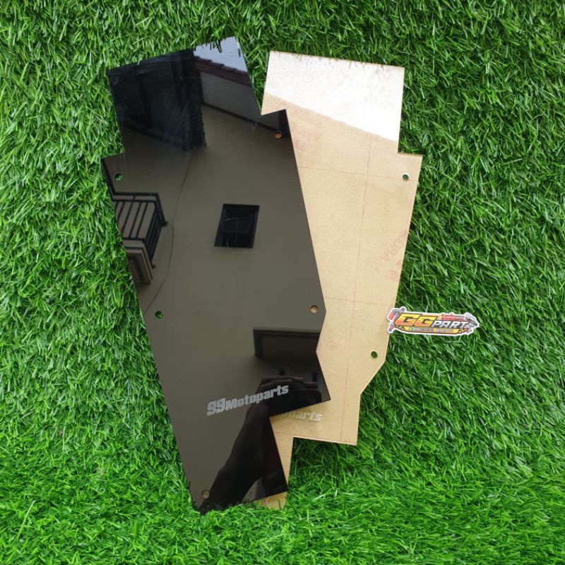 MIKA KOLONG HONDA GL PRO MAX / MIKA AKRILIK KOLONG GL PRO MAX MEGAPRO BENING DAN HITAM TEBAL 3MM / d