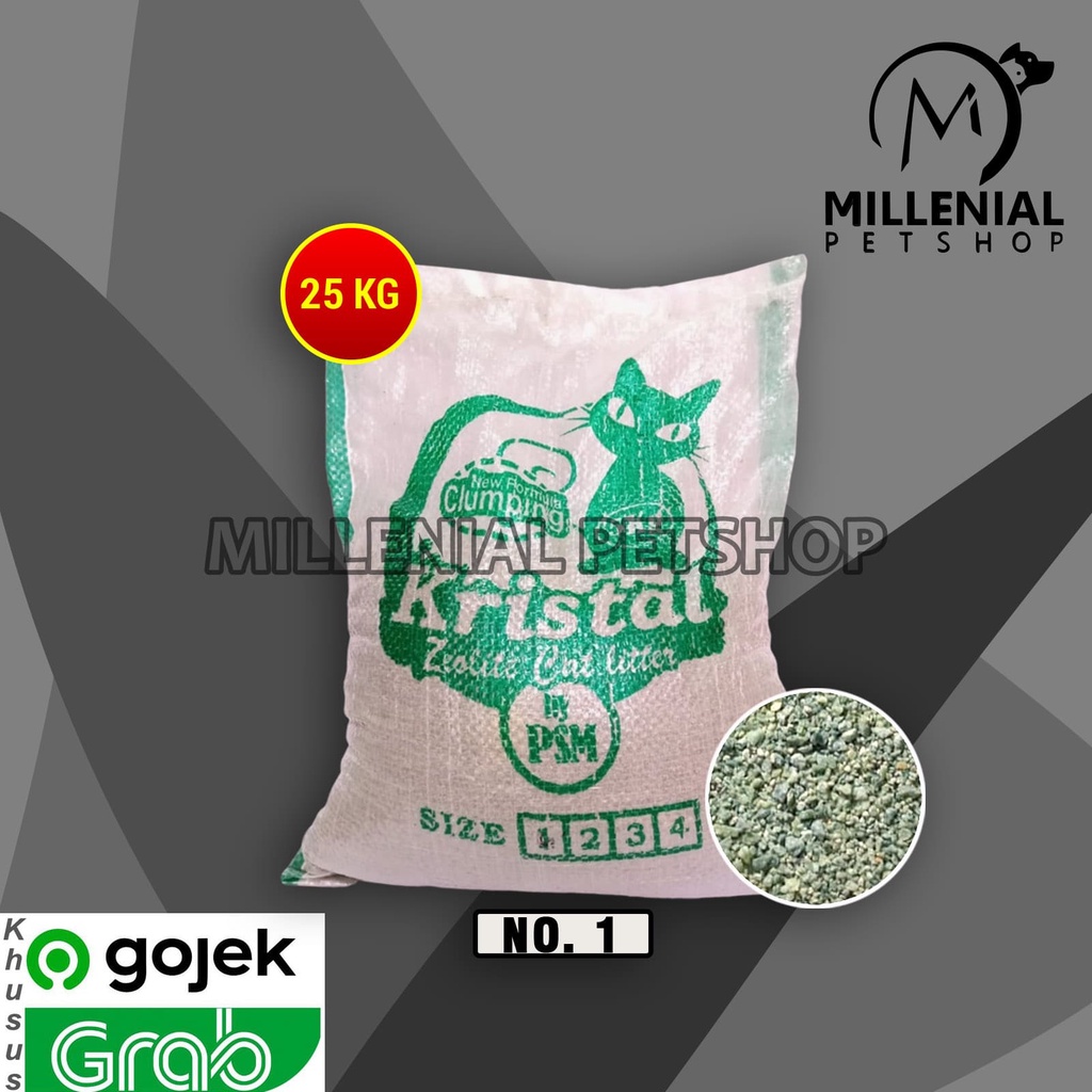 [GOSEND] Pasir Kucing Zeolit Zeloit 25 kg Zeolite 25kg non Gumpal Wangi