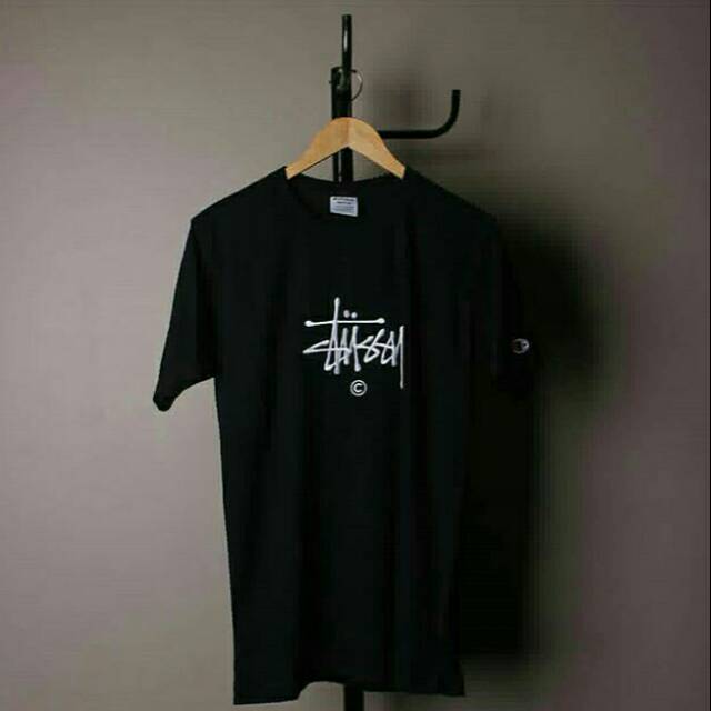 stussy x champion t shirt