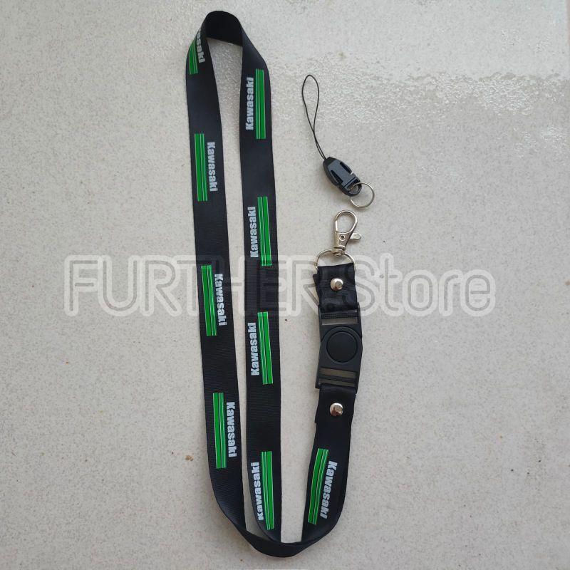 

lanyard KAWASAKI gantungan kunci motor / name tag id card / tali lanyard gantungan leher KAWASAKI / pods