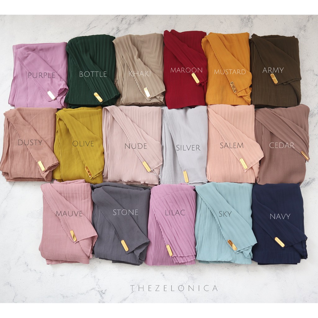 elonica Pashmina Shafa Part II Plisket Bahan Premium